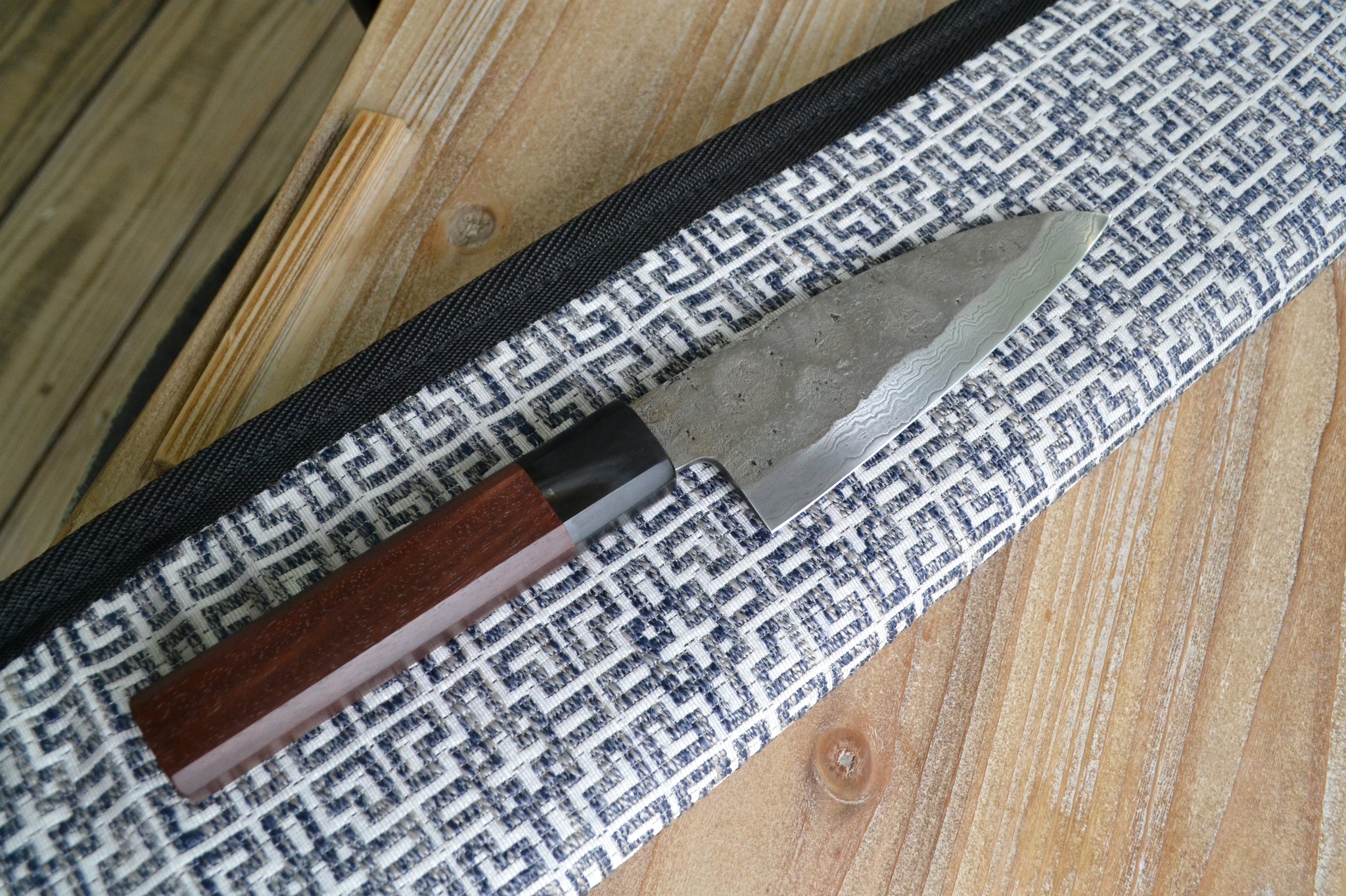 Wrought Iron San Mai Petty Knife
